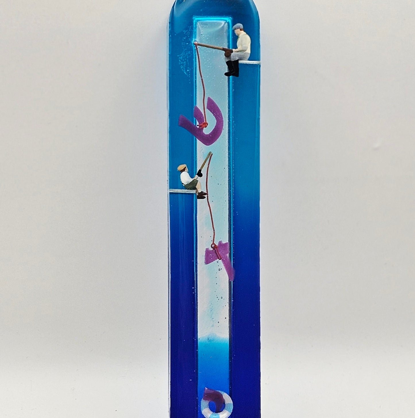Mezuzah with a story - Fisherman - 15cm #304 מזוזה עם סיפור