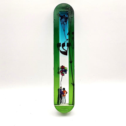 Mezuzah with a story - Loving Couple - 15cm #306