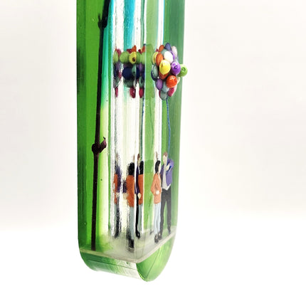 Mezuzah with a story - Loving Couple - 15cm #306