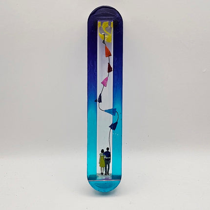 Mezuzah with a story - Loving Couple - 15cm #308