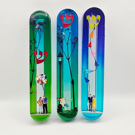 Mezuzah with a story - Loving Couple - 15cm #308