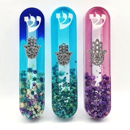 Mezuzah with a story - Hamsa - 12cm #309