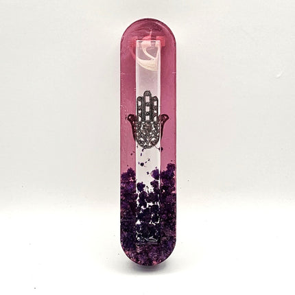 Mezuzah with a story - Hamsa - 12cm #309