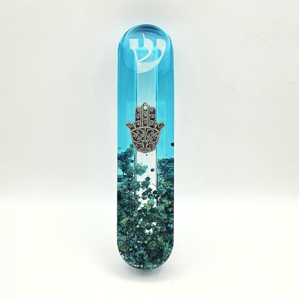 Mezuzah with a story - Hamsa - 12cm #311