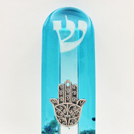 Mezuzah with a story - Hamsa - 12cm #311