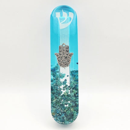 Mezuzah with a story - Hamsa - 12cm #311