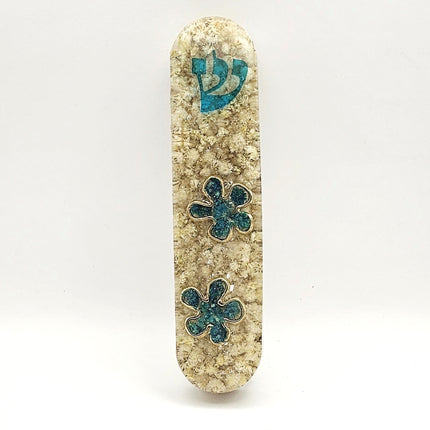 Mezuzah with a story - Flowers - 12cm #312