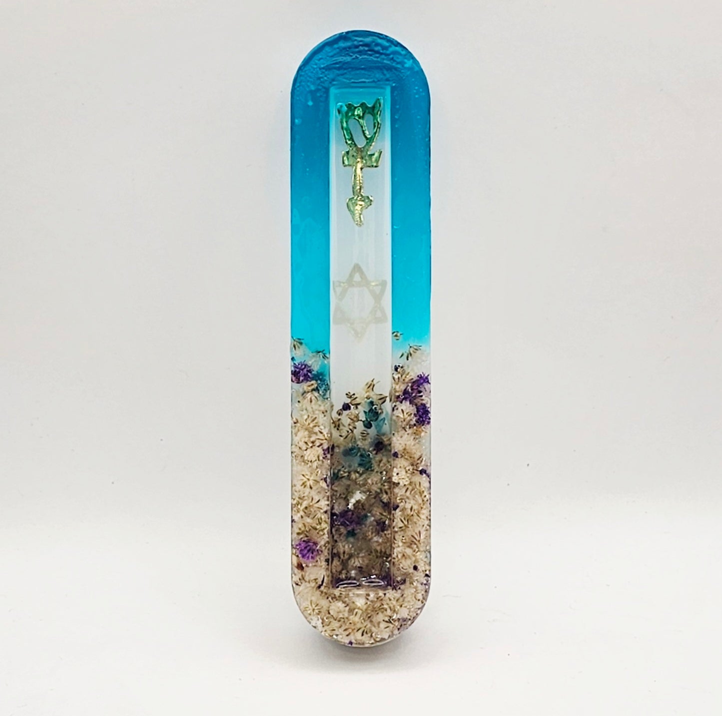 Mezuzah with a story - Magen David - 12cm #313 מזוזה עם סיפור