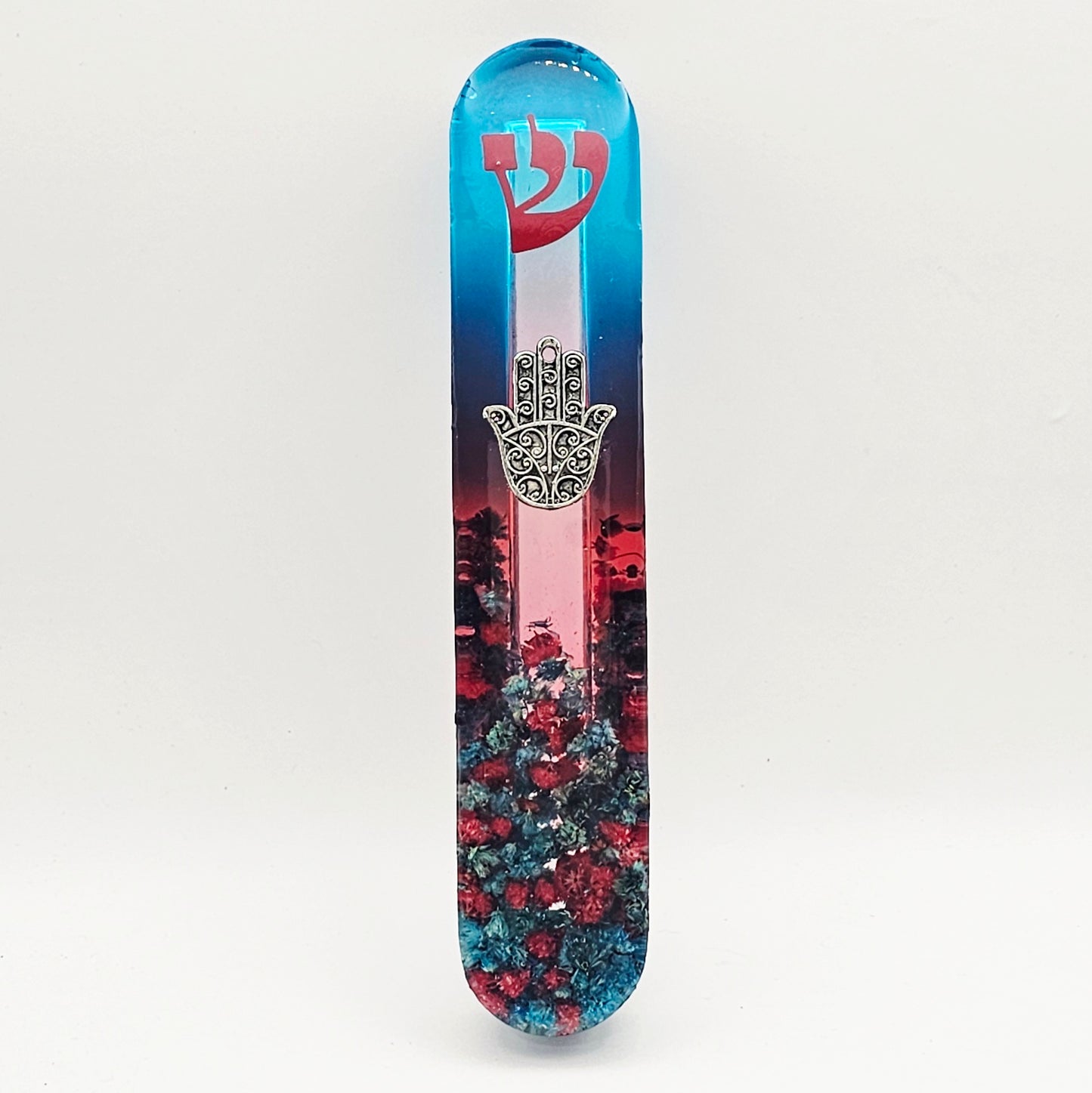 Mezuzah with a story - Hamsa - 15cm #315 מזוזה עם סיפור