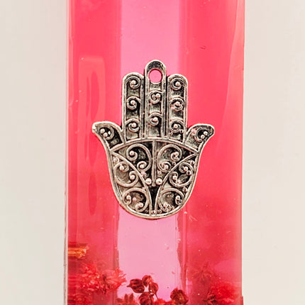 Mezuzah with a story - Hamsa - 12cm #316