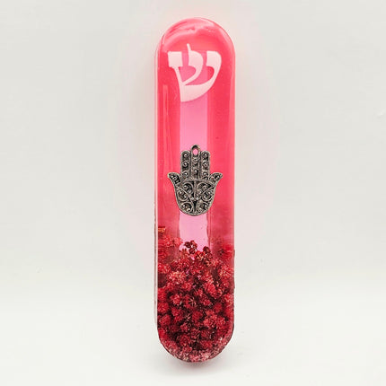Mezuzah with a story - Hamsa - 12cm #316
