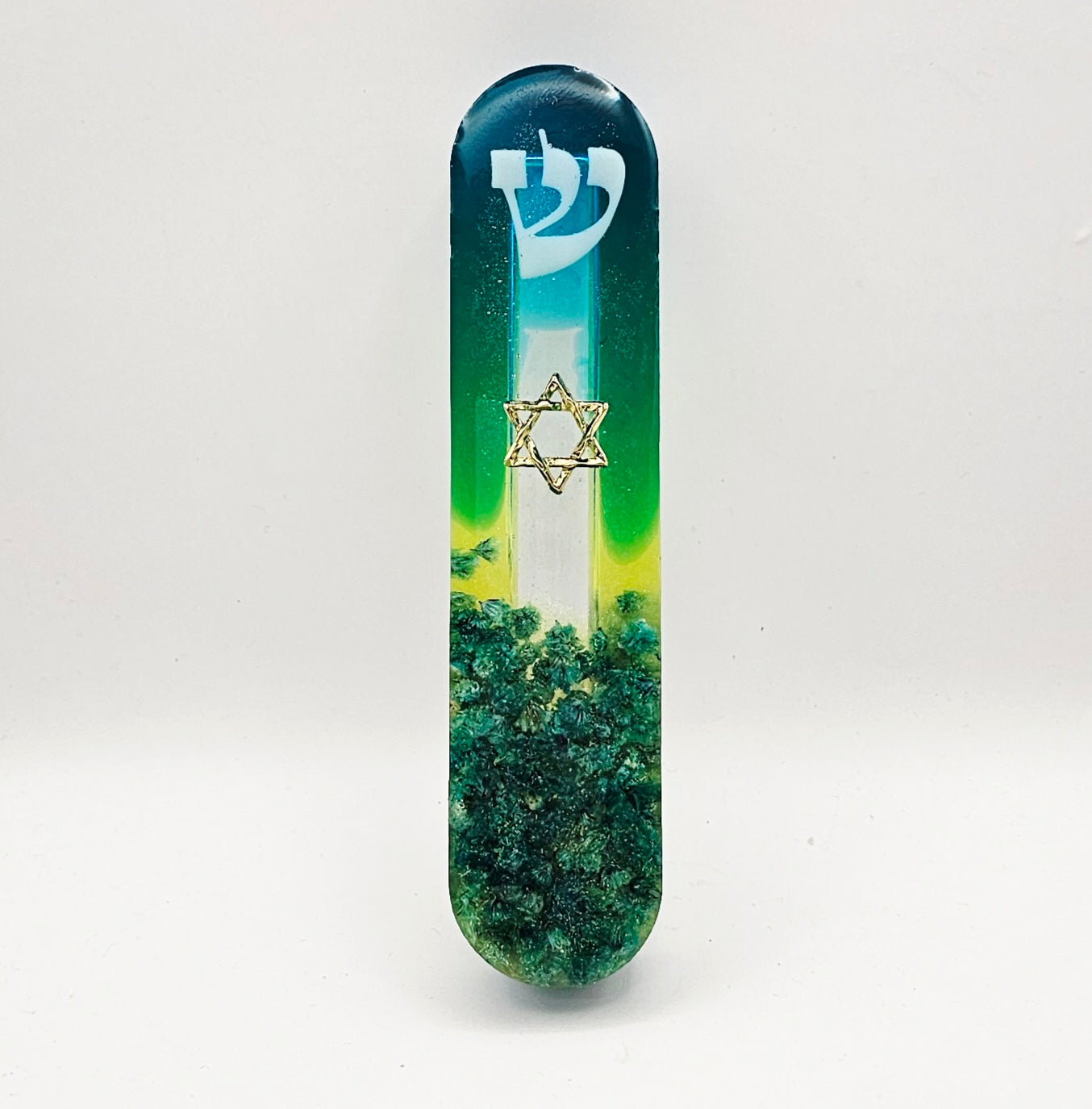 Mezuzah with a story - Magen David - 12cm #317 מזוזה עם סיפור