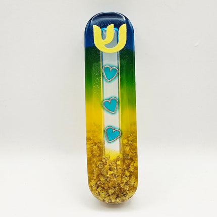 Mezuzah with a story - Hearts - 10cm #318