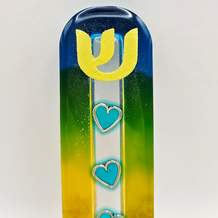 Mezuzah with a story - Hearts - 10cm #318