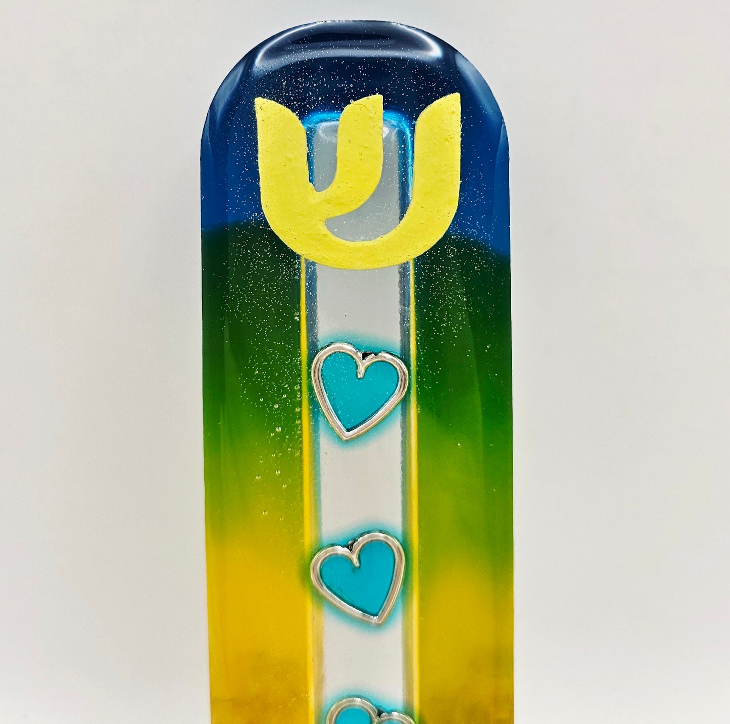 Mezuzah with a story - Hearts - 10cm #318 מזוזה עם סיפור
