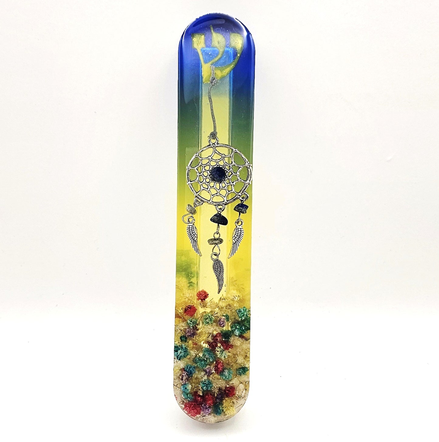 Mezuzah with a story - Dream Catcher - 15cm #321 מזוזה עם סיפור