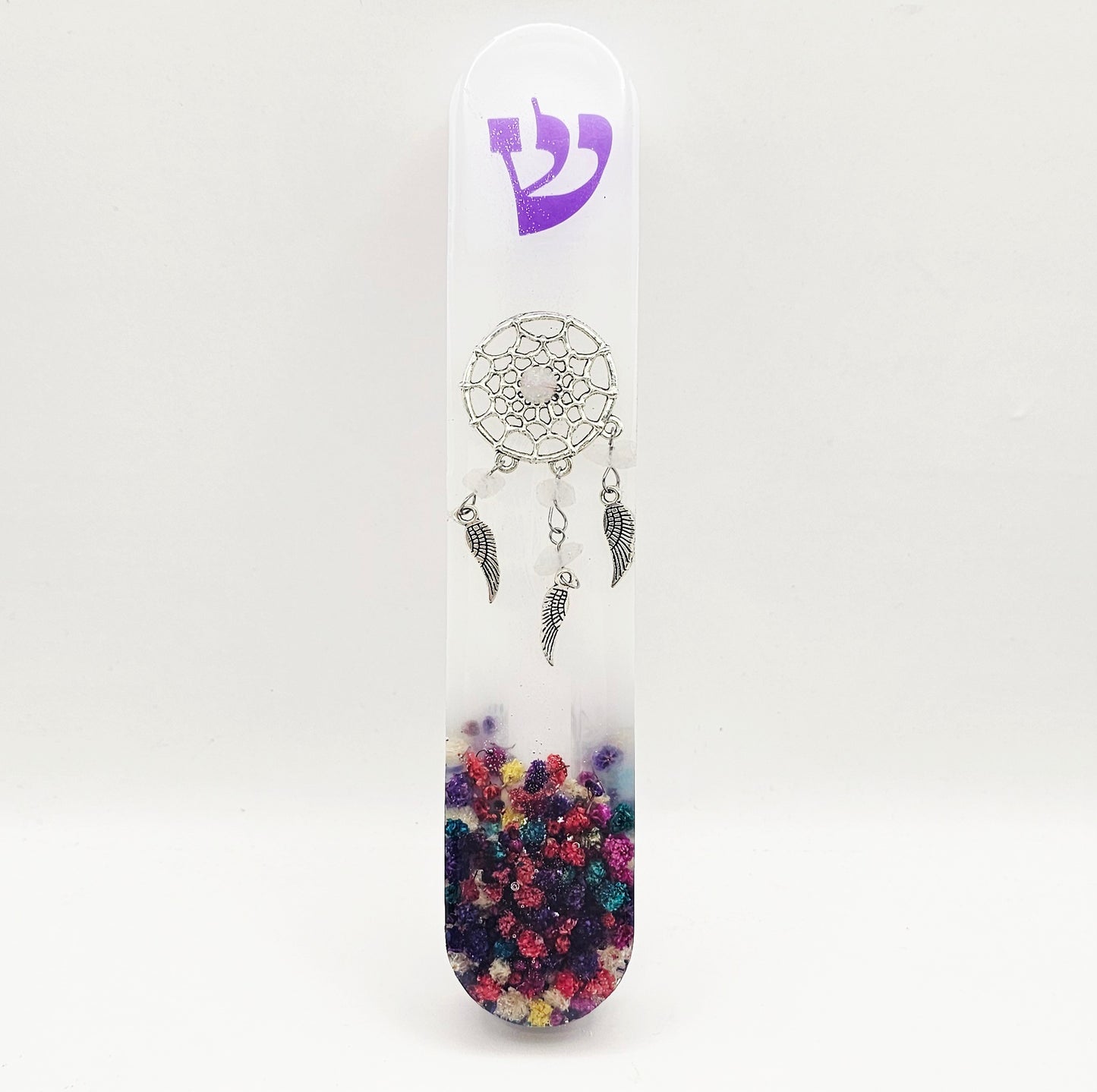 Mezuzah with a story - Dream Catcher - 15cm #341 מזוזה עם סיפור