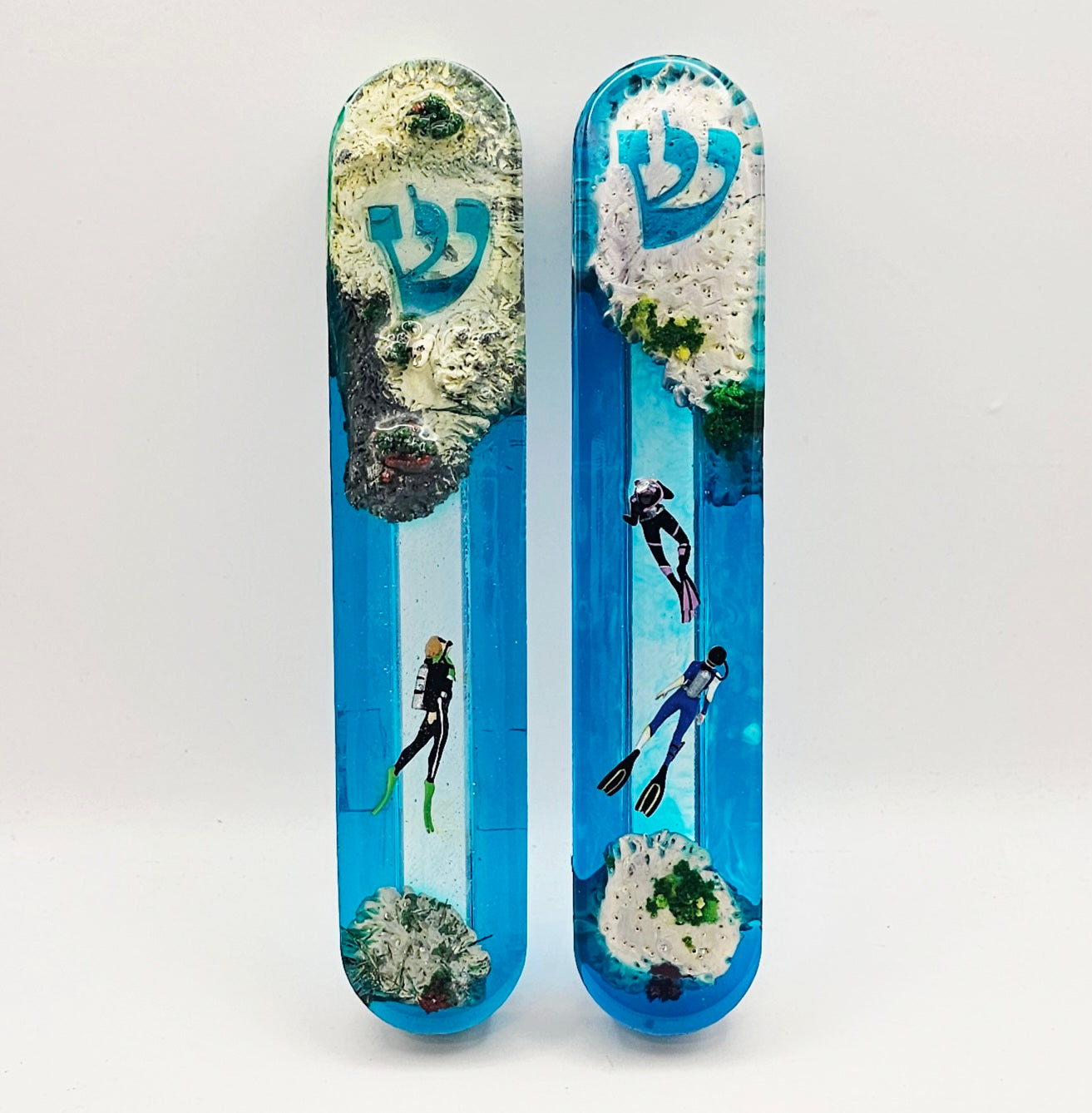Mezuzah with a story - Diver - 15cm #343 מזוזה עם סיפור