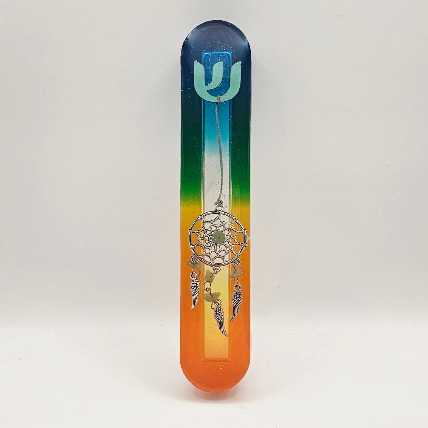 Mezuzah with a story - Dream Catcher - 15cm #351 מזוזה עם סיפור