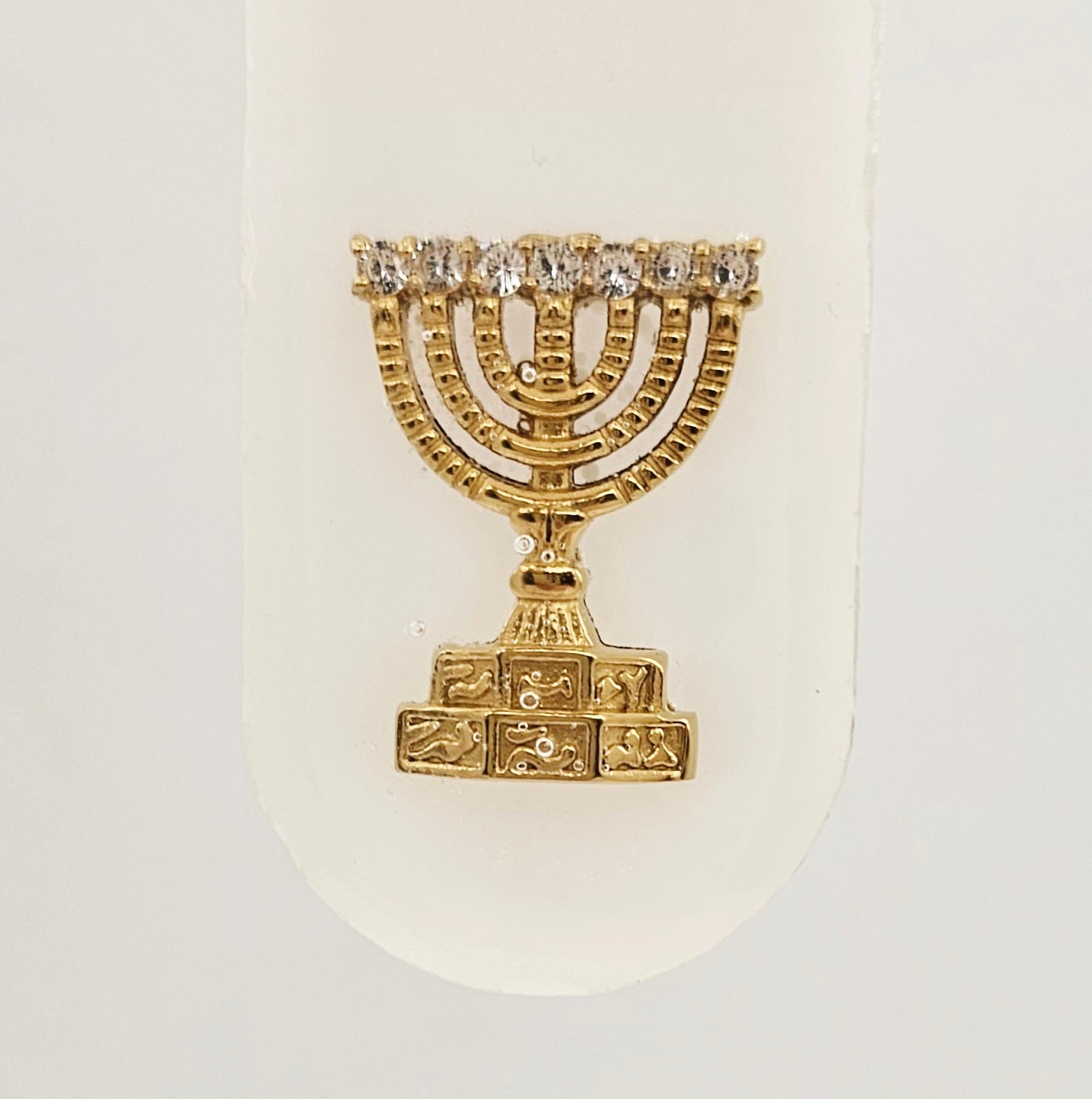 Mezuzah with a story - White - 15cm #349 מזוזה עם סיפור