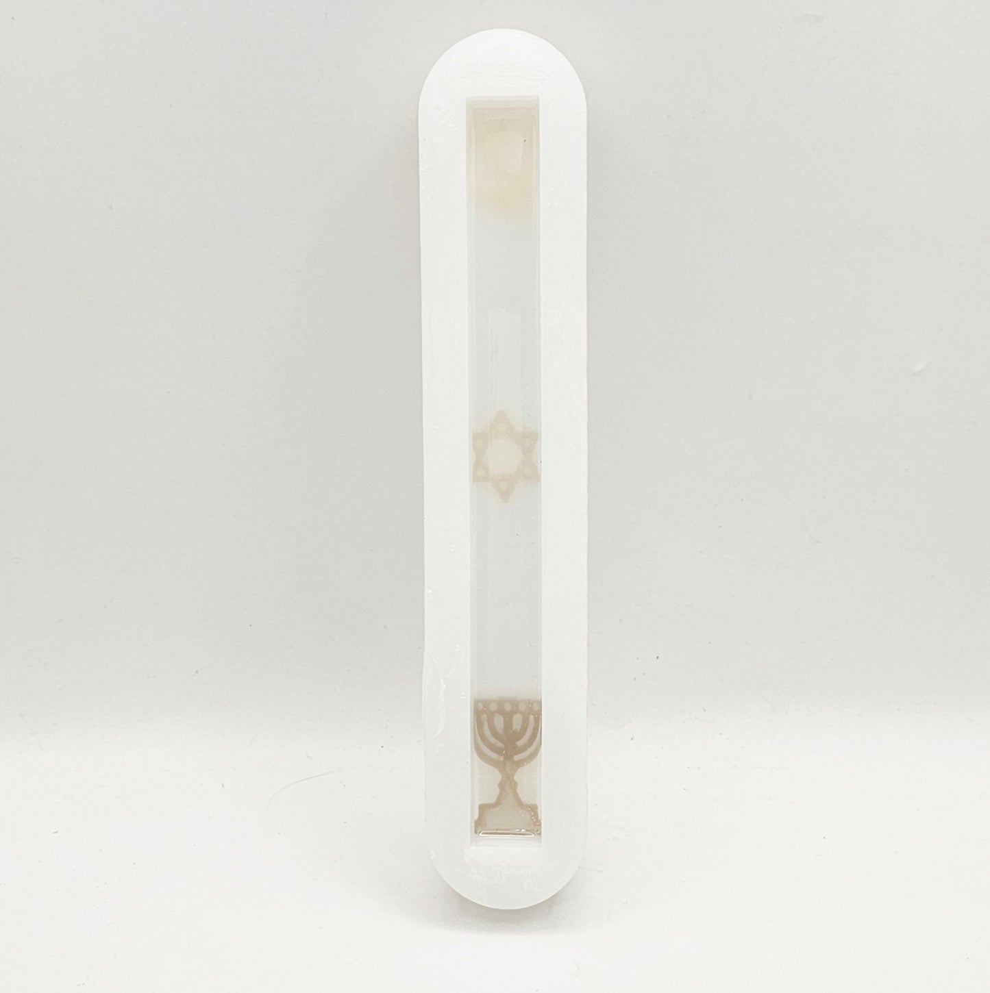 Mezuzah with a story - White - 15cm #349 מזוזה עם סיפור