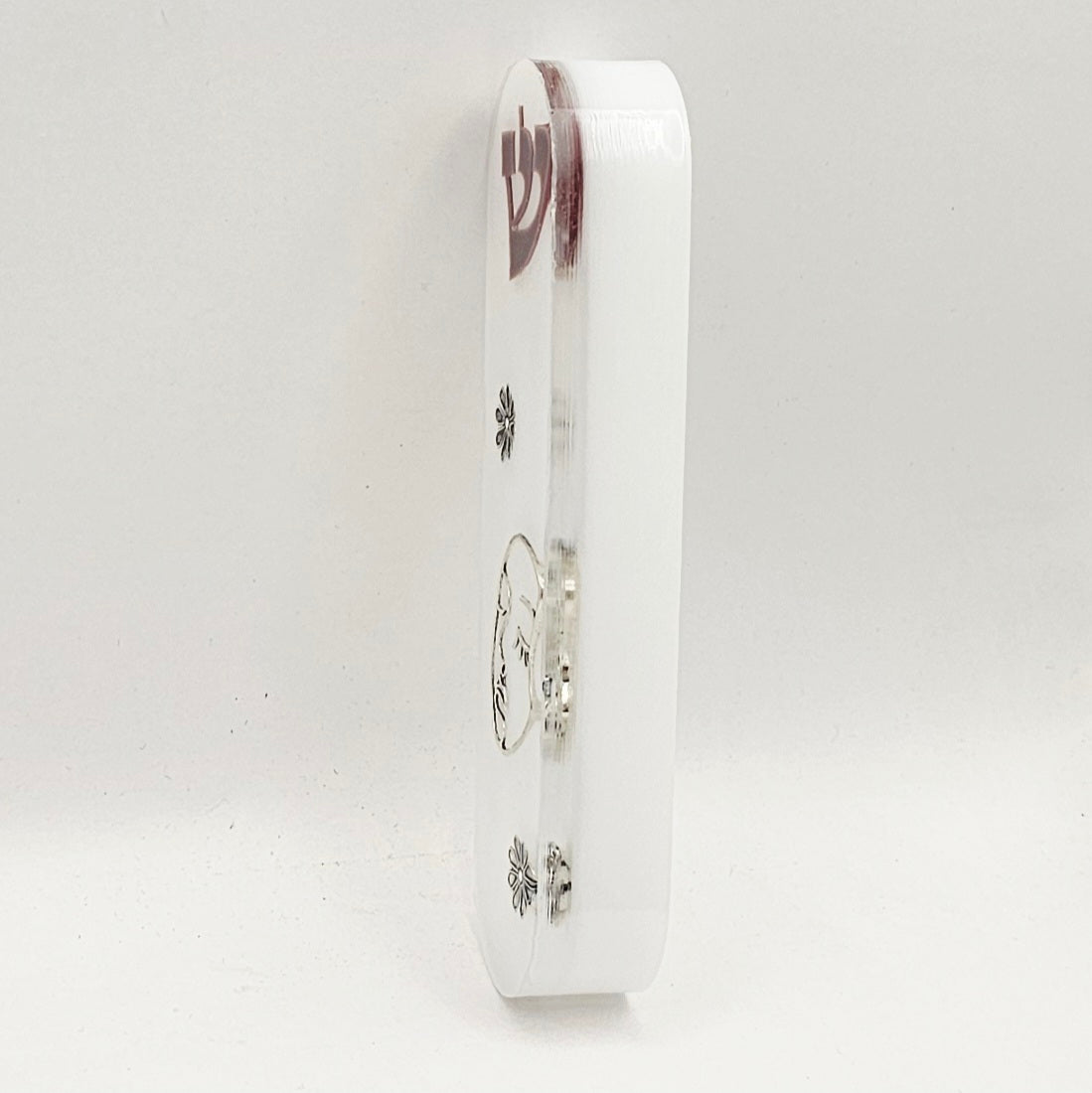 Mezuzah with a story - White - 10cm #347 מזוזה עם סיפור