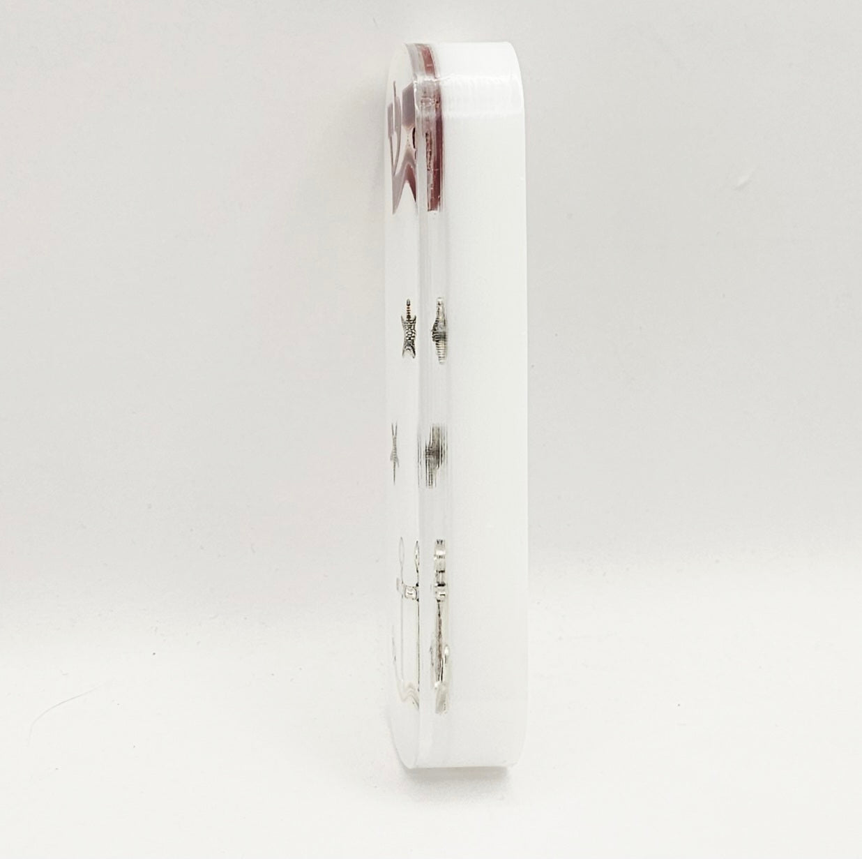 Mezuzah with a story - White - 10cm #346 מזוזה עם סיפור