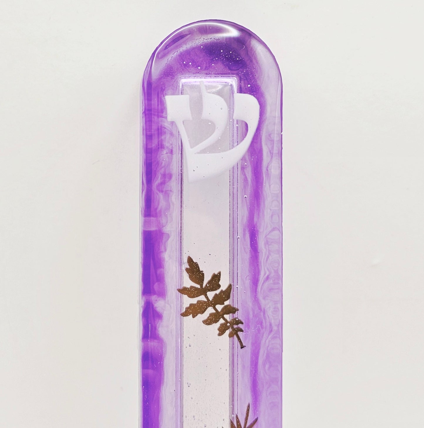 Mezuzah with a story - Purple - 15cm #353 מזוזה עם סיפור