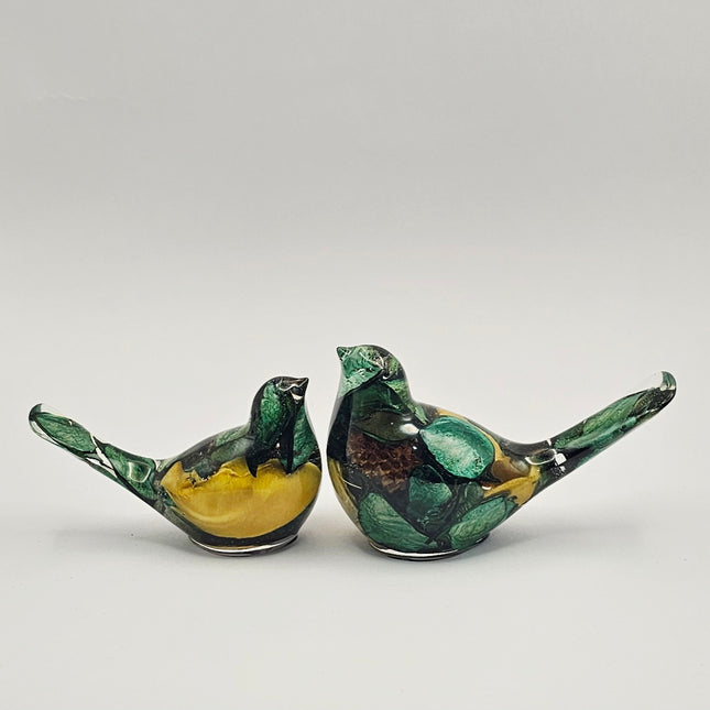 סט ציפורים - פוטפורי ירוק