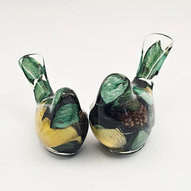 סט ציפורים - פוטפורי ירוק