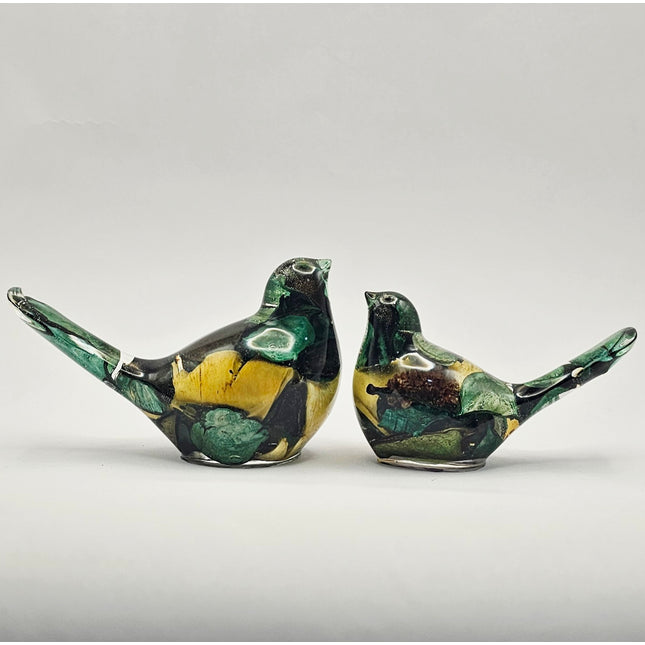 סט ציפורים - פוטפורי ירוק