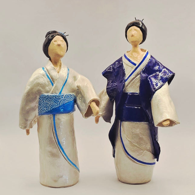 דמות קימונו - תכלת