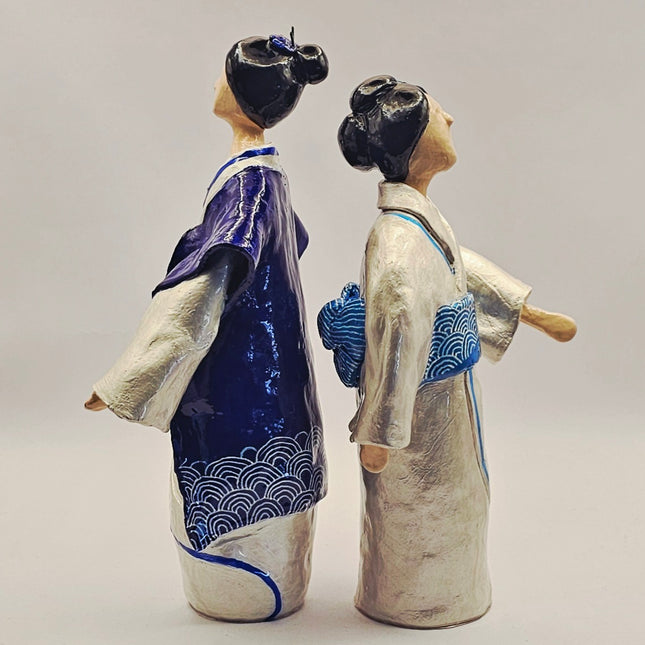 דמות קימונו - תכלת