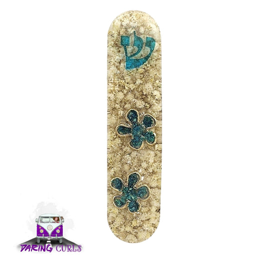 Mezuzah with a story - Flowers - 12cm #312 מזוזה עם סיפור