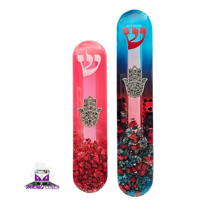 Mezuzah with a story - Hamsa - 12cm #316
