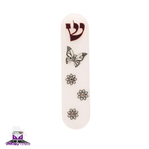 Mezuzah with a story - White - 10cm #345 מזוזה עם סיפור