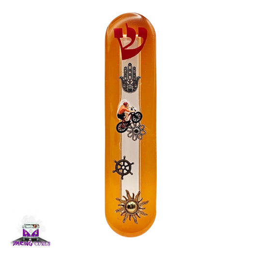 Mezuzah with a story - Bicycle - 12cm #310 מזוזה עם סיפור