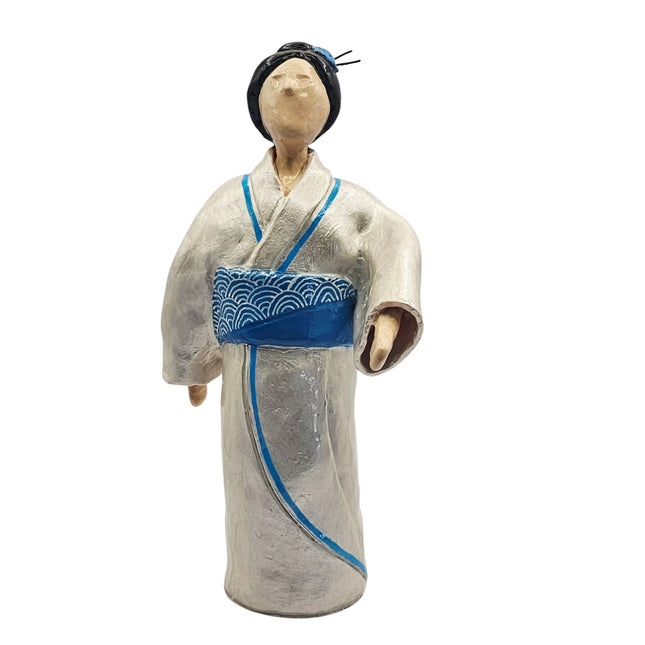 דמות קימונו - תכלת