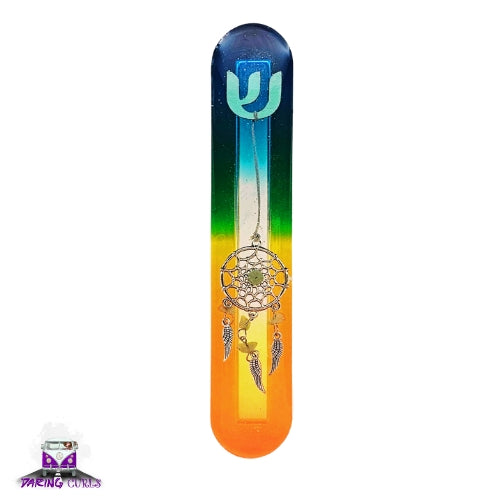 Mezuzah with a story - Dream Catcher - 15cm #351 מזוזה עם סיפור