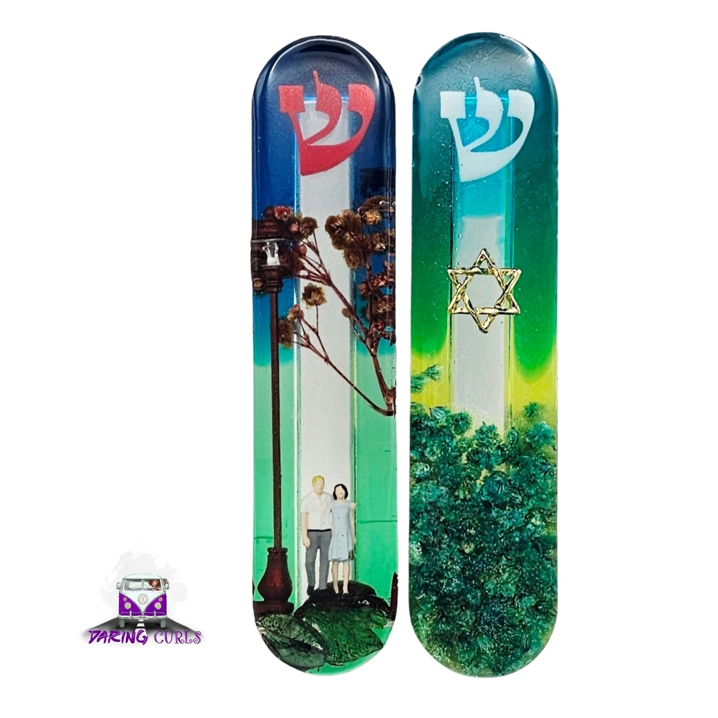 Mezuzah with a story - Magen David - 12cm #317 מזוזה עם סיפור