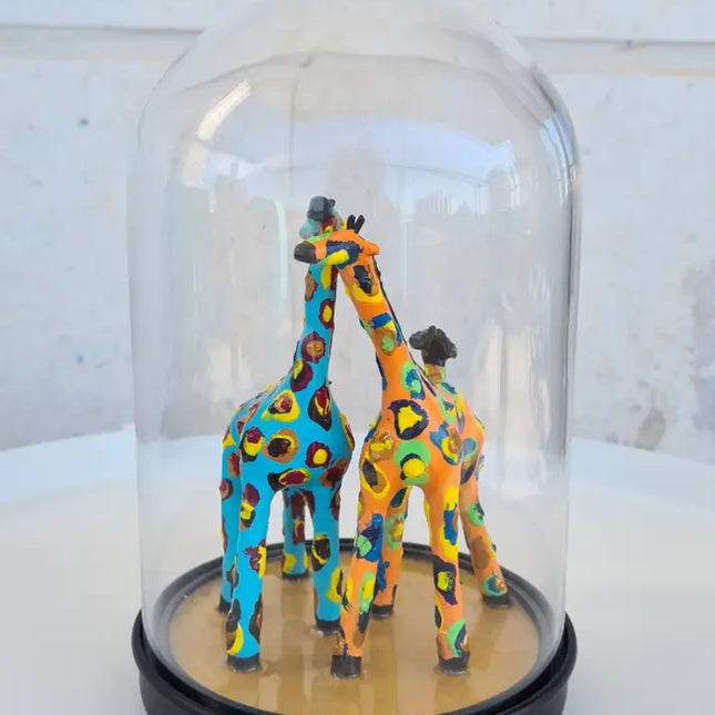 Colorful Giraffes in a Glass Dome #82 ג’ירפות בכיפת זכוכית