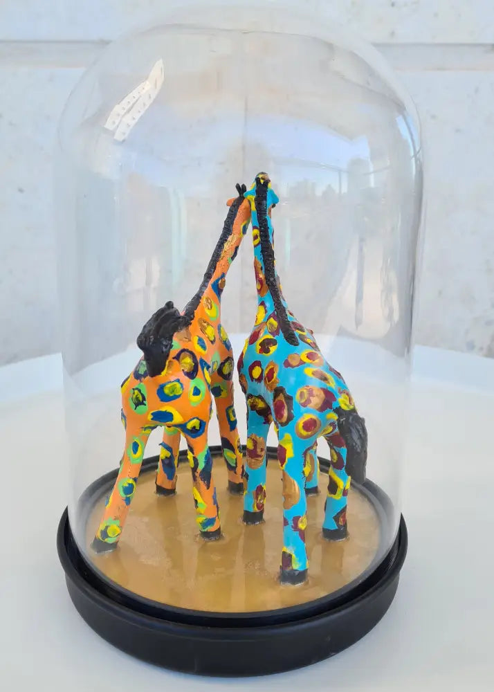 Colorful Giraffes in a Glass Dome #82 ג’ירפות בכיפת זכוכית