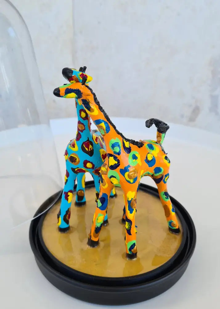 Colorful Giraffes in a Glass Dome #82 ג’ירפות בכיפת זכוכית