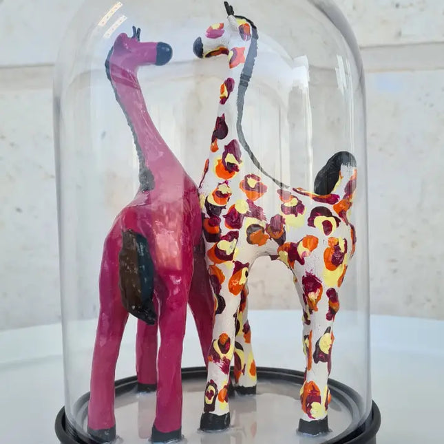 Colorful Giraffes in a Glass Dome #83 ג’ירפות בכיפת זכוכית