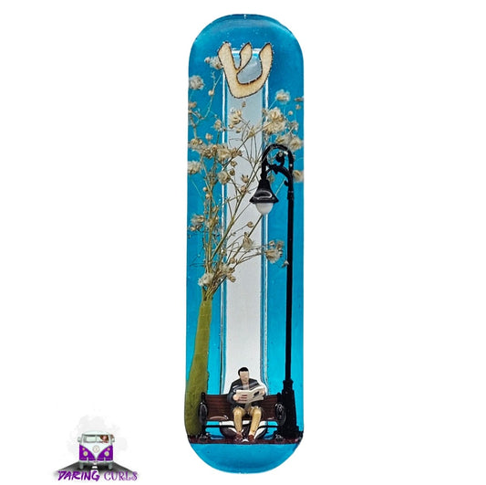Mezuzah with a story - Happy Man -10cm #285 מזוזה עם סיפור