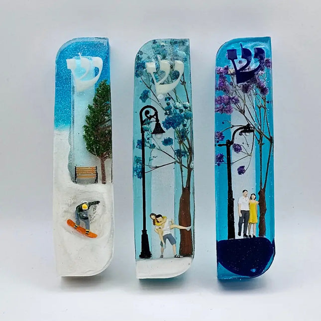 Mezuzah with a story 12cm #247 מזוזה עם סיפור Mezuzah