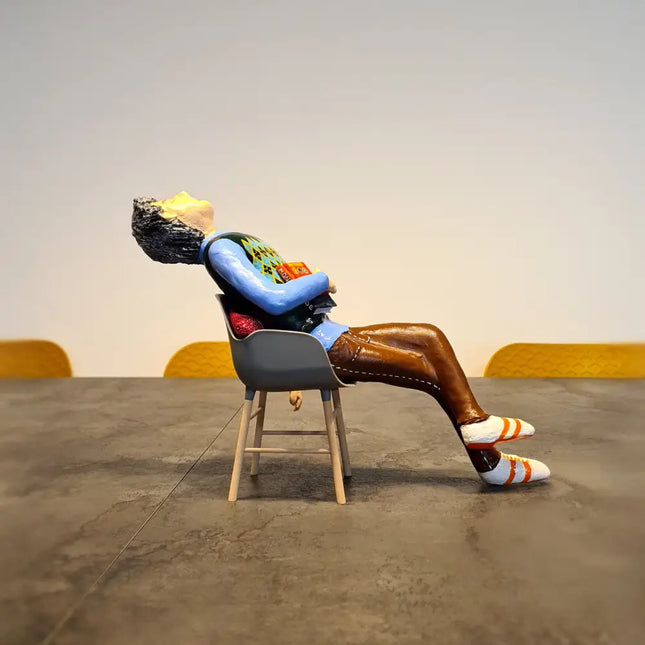 Sleeping man on a chair איש ישן על כסא Armchair